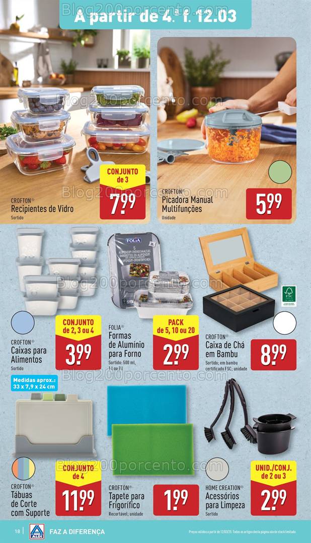Antevisão Folheto ALDI Bazar Promoções de 12 março