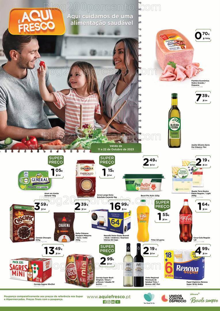 Antevisão Folheto AQUI É FRESCO Promoções de 11 a 22 outubro