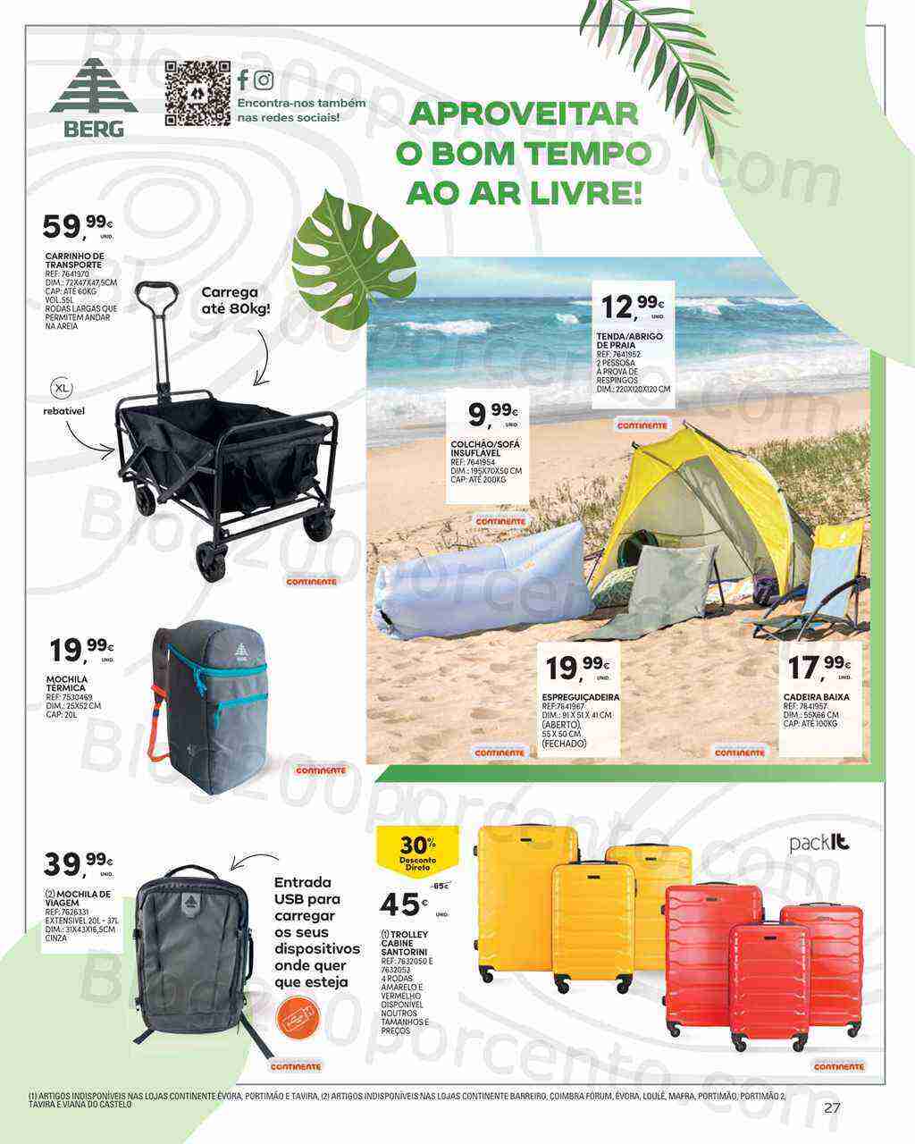 Antevisão Folheto CONTINENTE Ar Livre Promoções de 16 maio a 25 junho