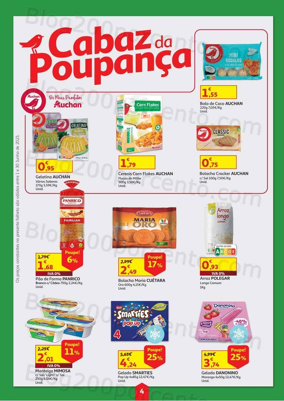 Antevisão Folheto AUCHAN Cabaz da Poupança Promoções de 1 a 30 junho