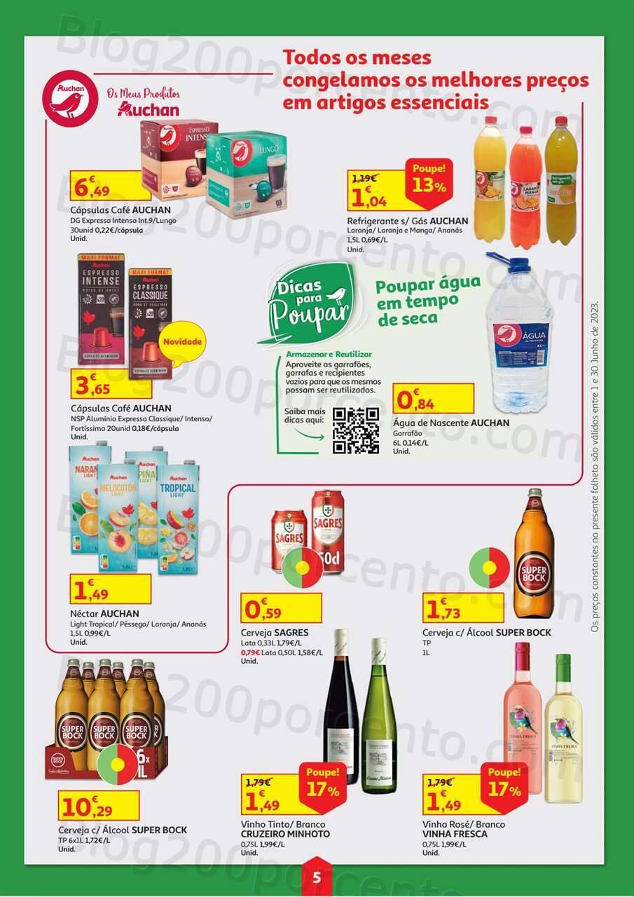 Antevisão Folheto AUCHAN Cabaz da Poupança Promoções de 1 a 30 junho