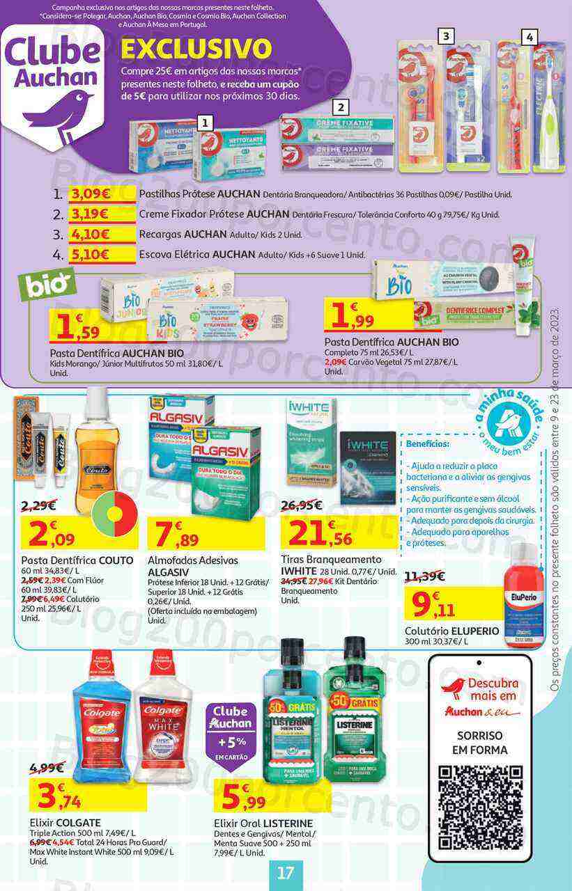 Antevisão Folheto AUCHAN Promoções de 9 a 23 março