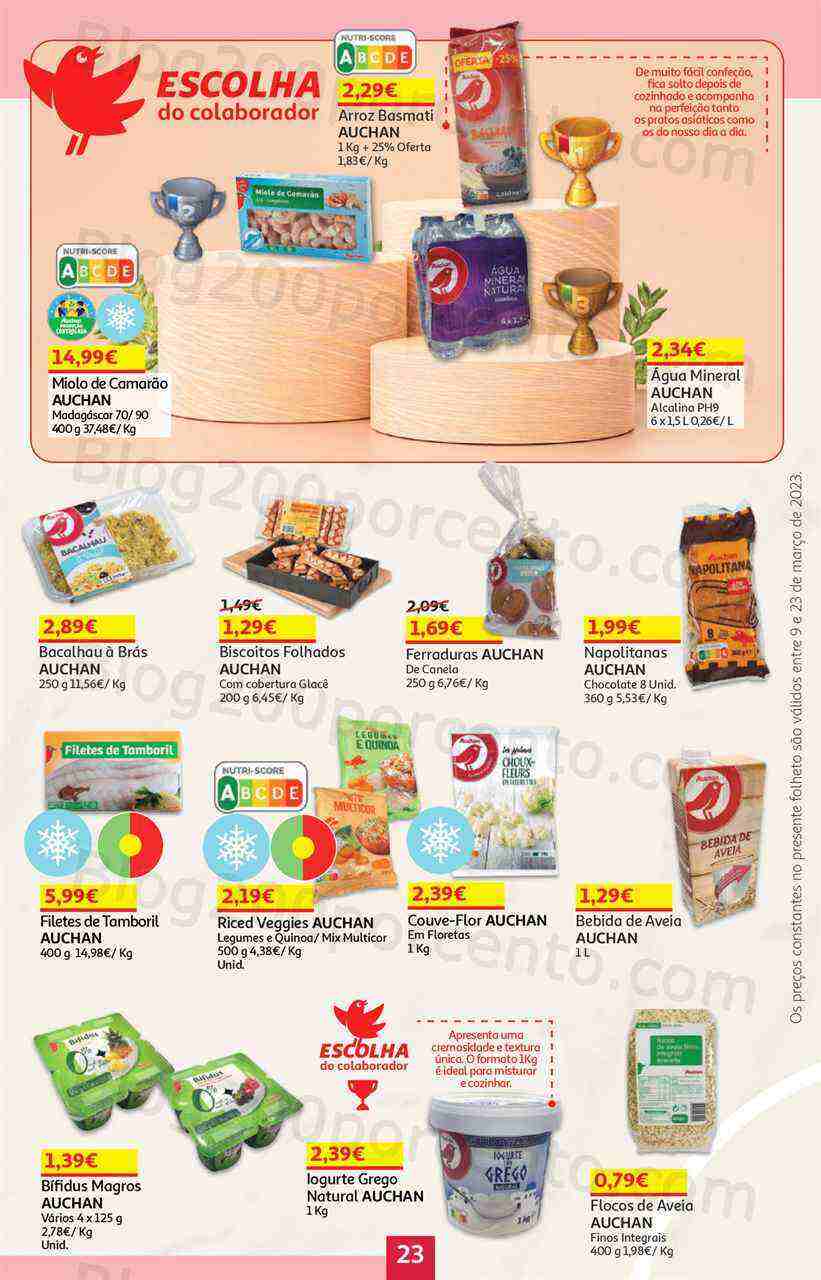 Antevisão Folheto AUCHAN Promoções de 9 a 23 março