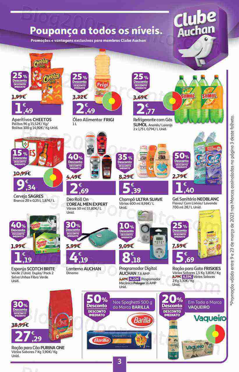 Antevisão Folheto AUCHAN Promoções de 9 a 23 março