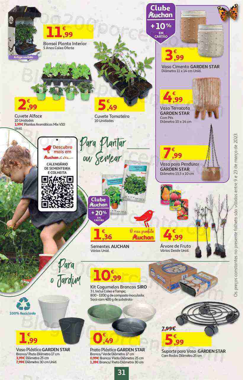 Antevisão Folheto AUCHAN Bazar Promoções de 9 a 23 março