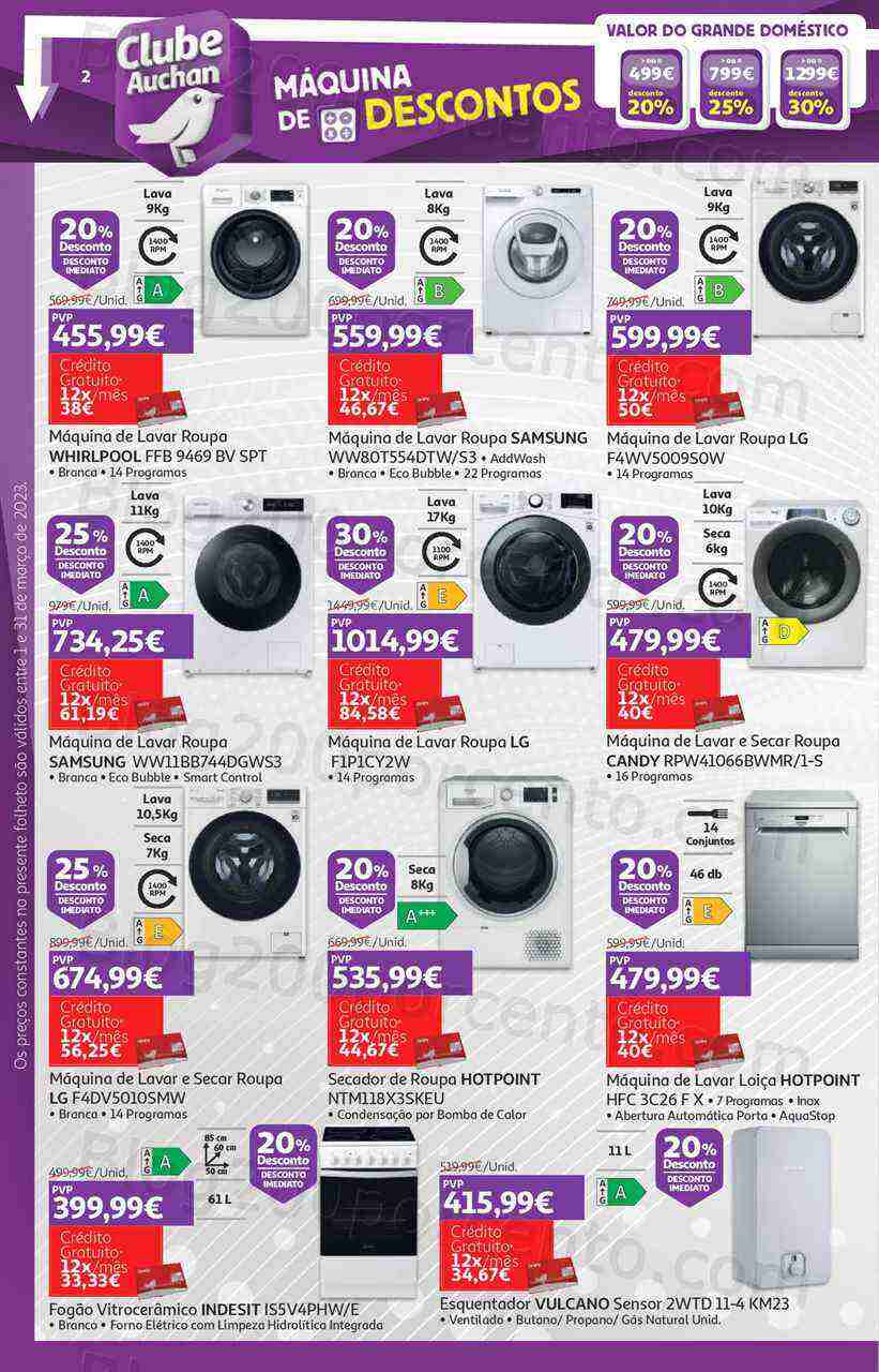 Antevisão Folheto AUCHAN Tecnologia Promoções de 9 a 23 março