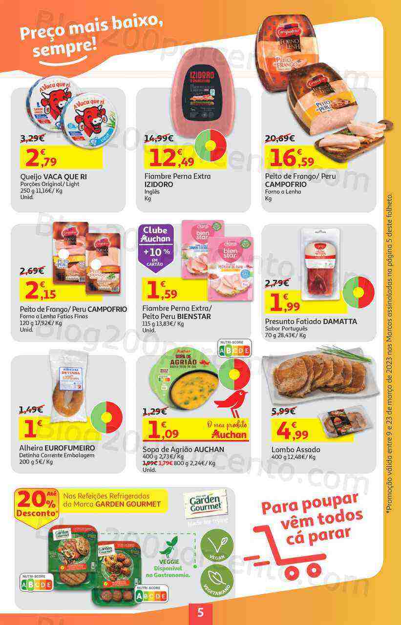 Antevisão Folheto AUCHAN Promoções de 9 a 23 março