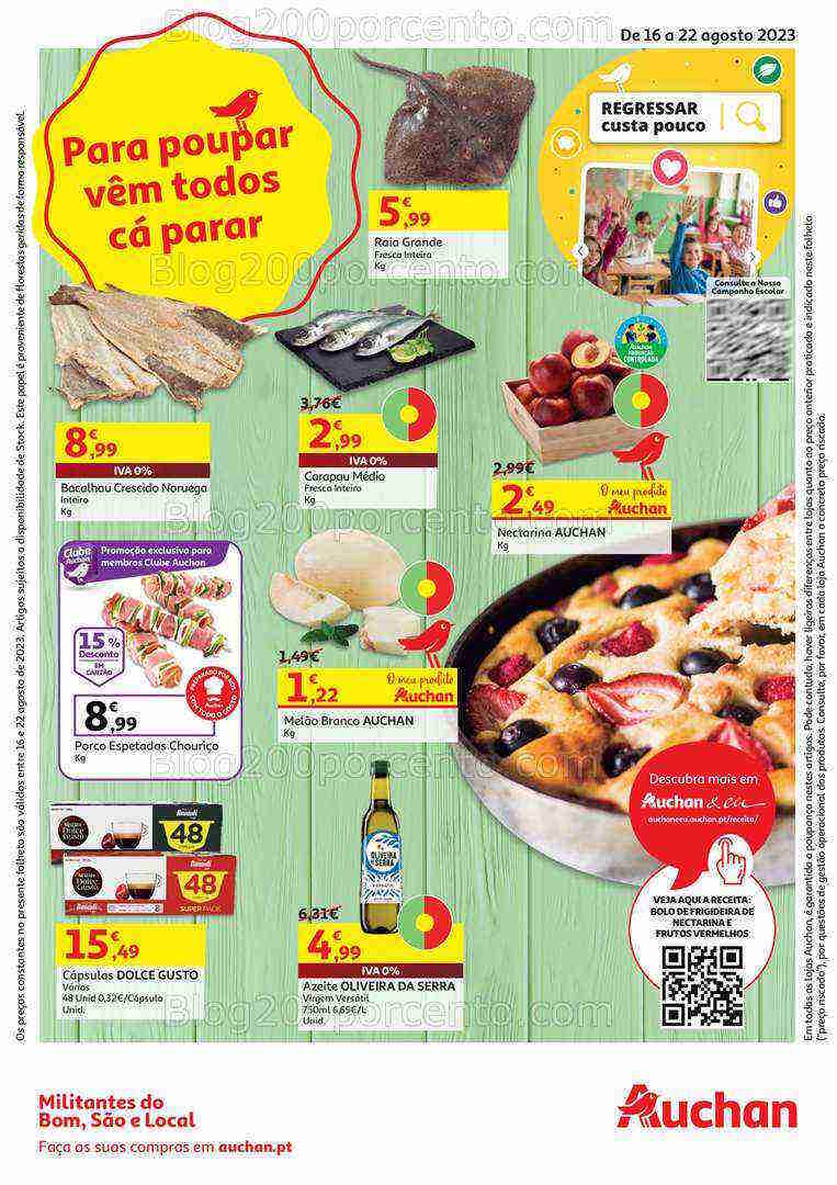 Antevisão Folheto AUCHAN Promoções de 16 a 22 agosto