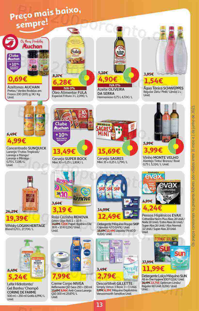 Antevisão Folheto AUCHAN Promoções de 16 maio a 1 junho