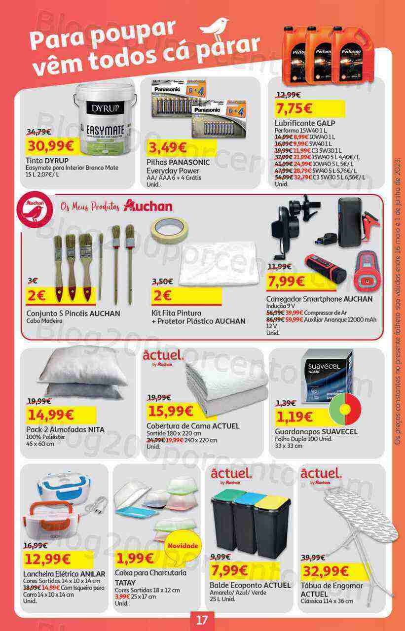 Antevisão Folheto AUCHAN BAzar Promoções de 16 maio a 1 junho