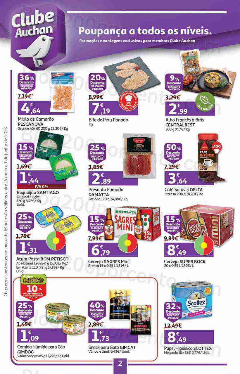 Antevisão Folheto AUCHAN Promoções de 16 maio a 1 junho