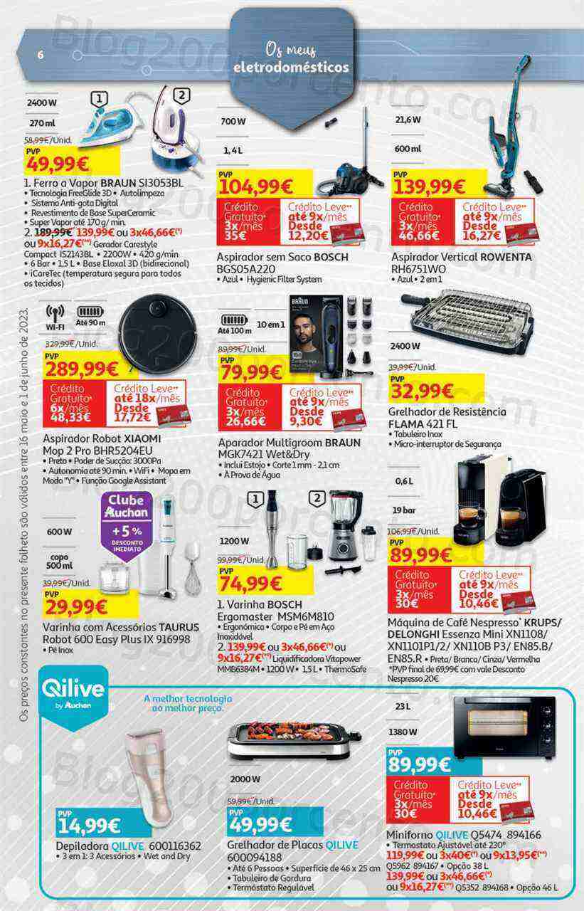 Antevisão Folheto AUCHAN Tecnologia Promoções de 16 maio a 1 junho