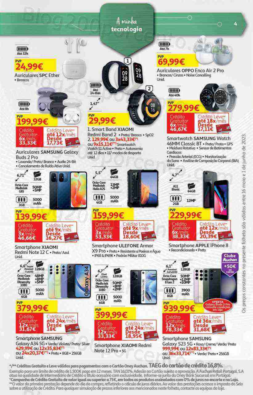 Antevisão Folheto AUCHAN Tecnologia Promoções de 16 maio a 1 junho