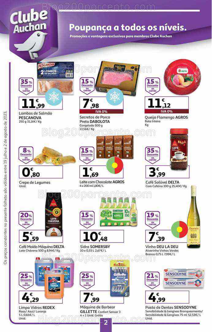 Antevisão Folheto AUCHAN Promoções de 19 julho a 2 agosto