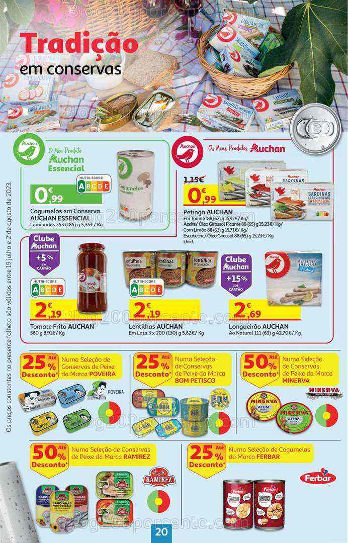 Antevisão Folheto AUCHAN Promoções de 19 julho a 2 agosto