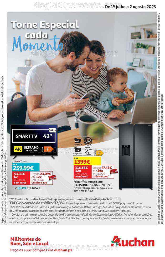 Antevisão Folheto AUCHAN Tecnologia Promoções de 19 julho a 2 agosto