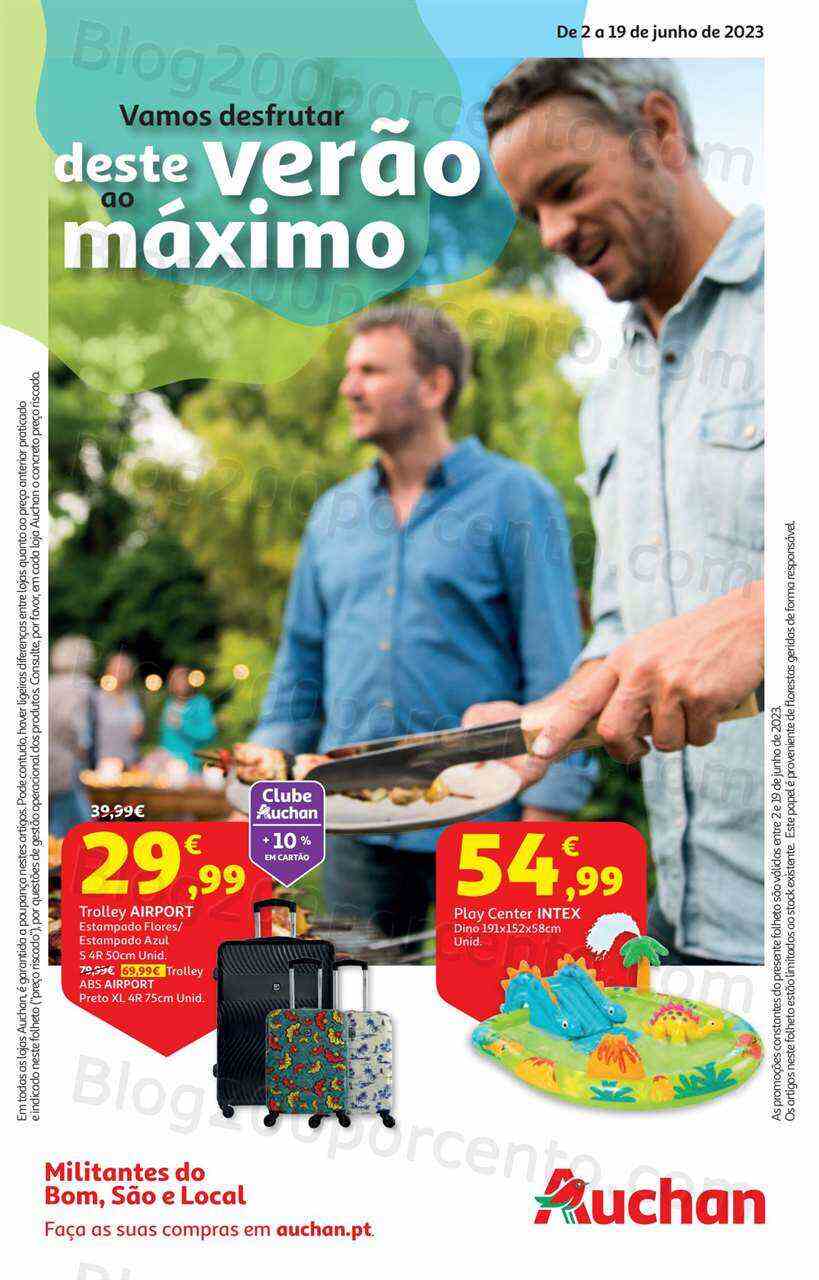 Antevisão Folheto AUCHAN Promoções + Verão de 2 a 19 junho