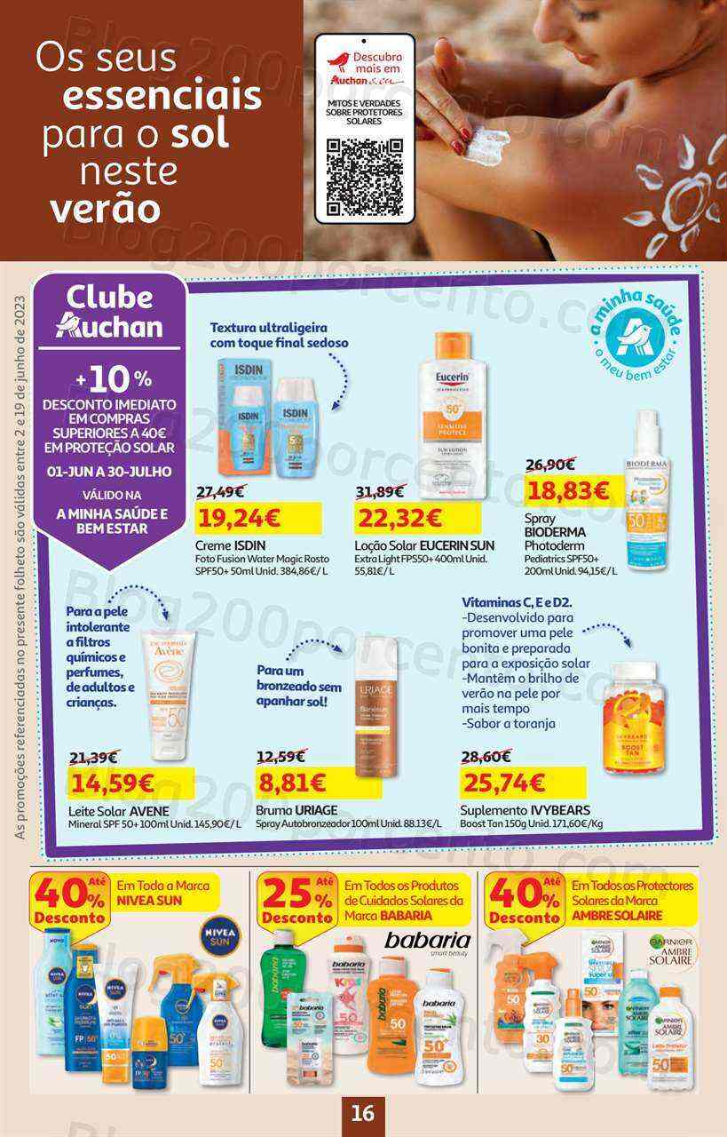 Antevisão Folheto AUCHAN Promoções + Verão de 2 a 19 junho