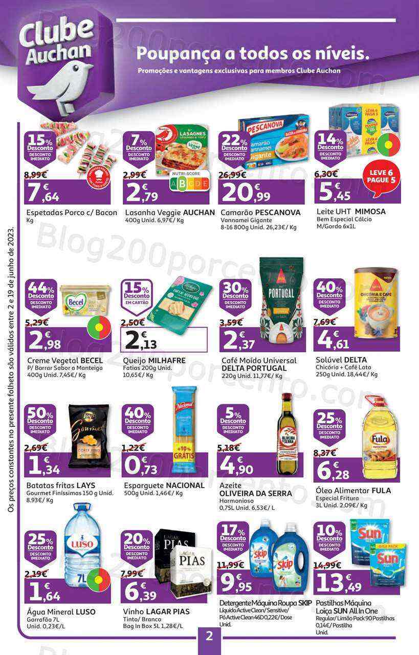 Antevisão Folheto AUCHAN Promoções + Verão de 2 a 19 junho