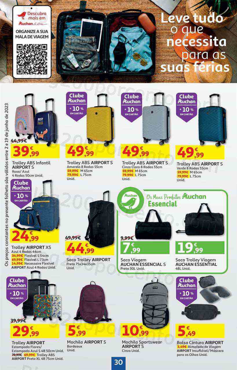 Antevisão Folheto AUCHAN Bazar Promoções de 2 a 19 junho