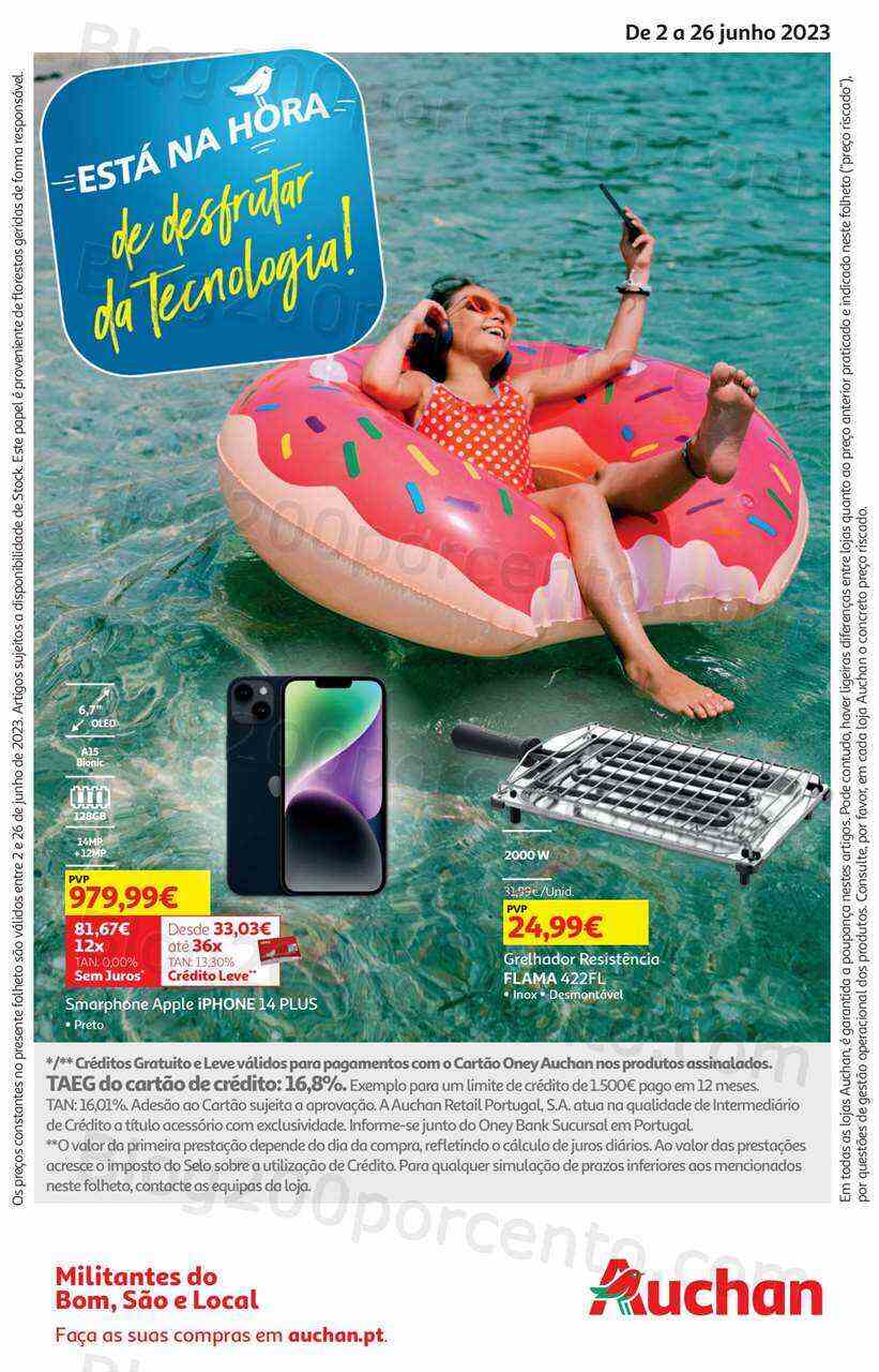 Antevisão Folheto AUCHAN Tecnologia Promoções de 2 a 26 junho