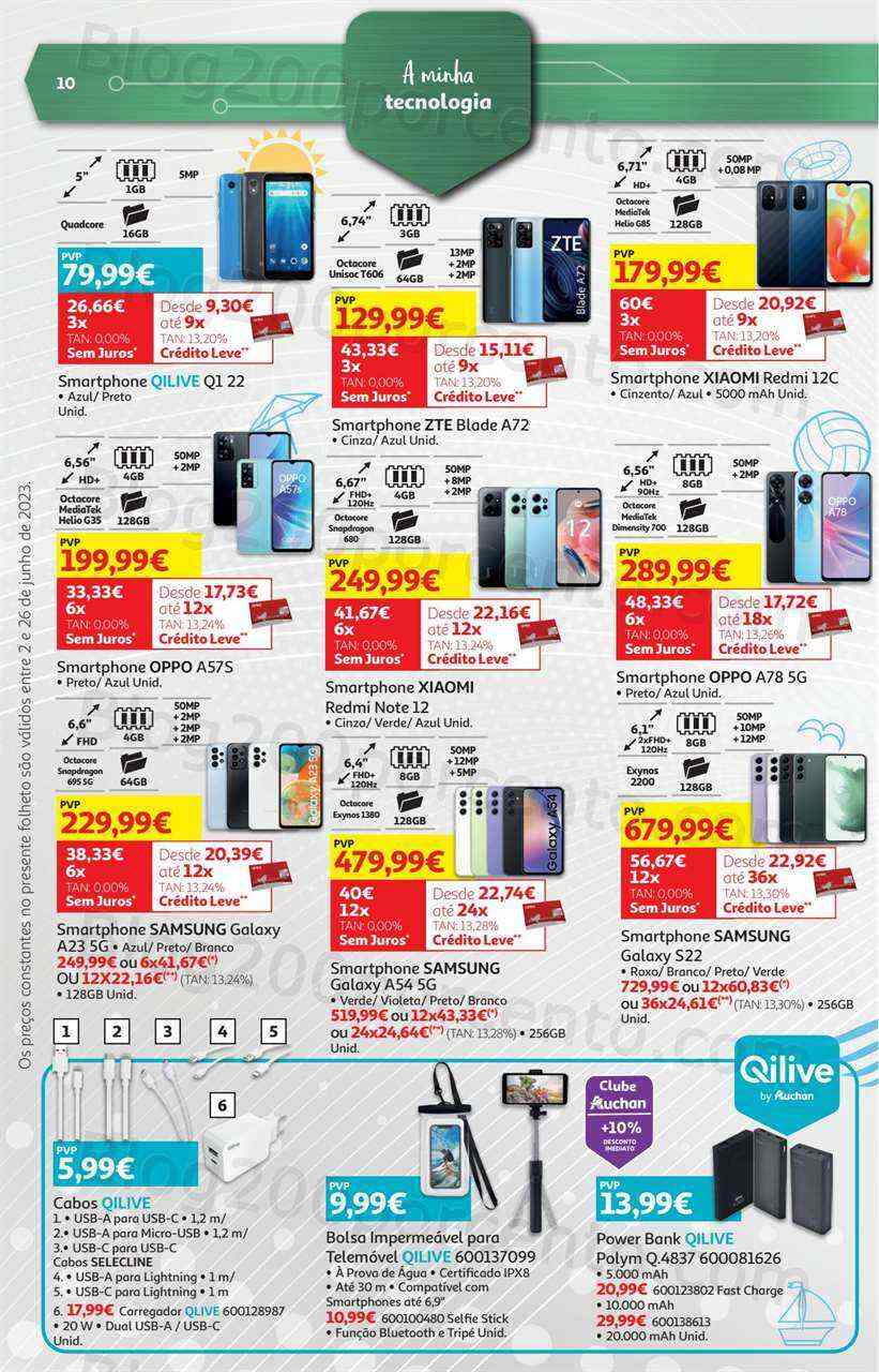 Antevisão Folheto AUCHAN Tecnologia Promoções de 2 a 26 junho