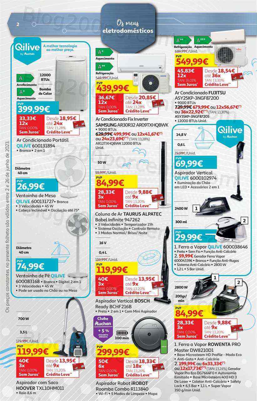 Antevisão Folheto AUCHAN Tecnologia Promoções de 2 a 26 junho