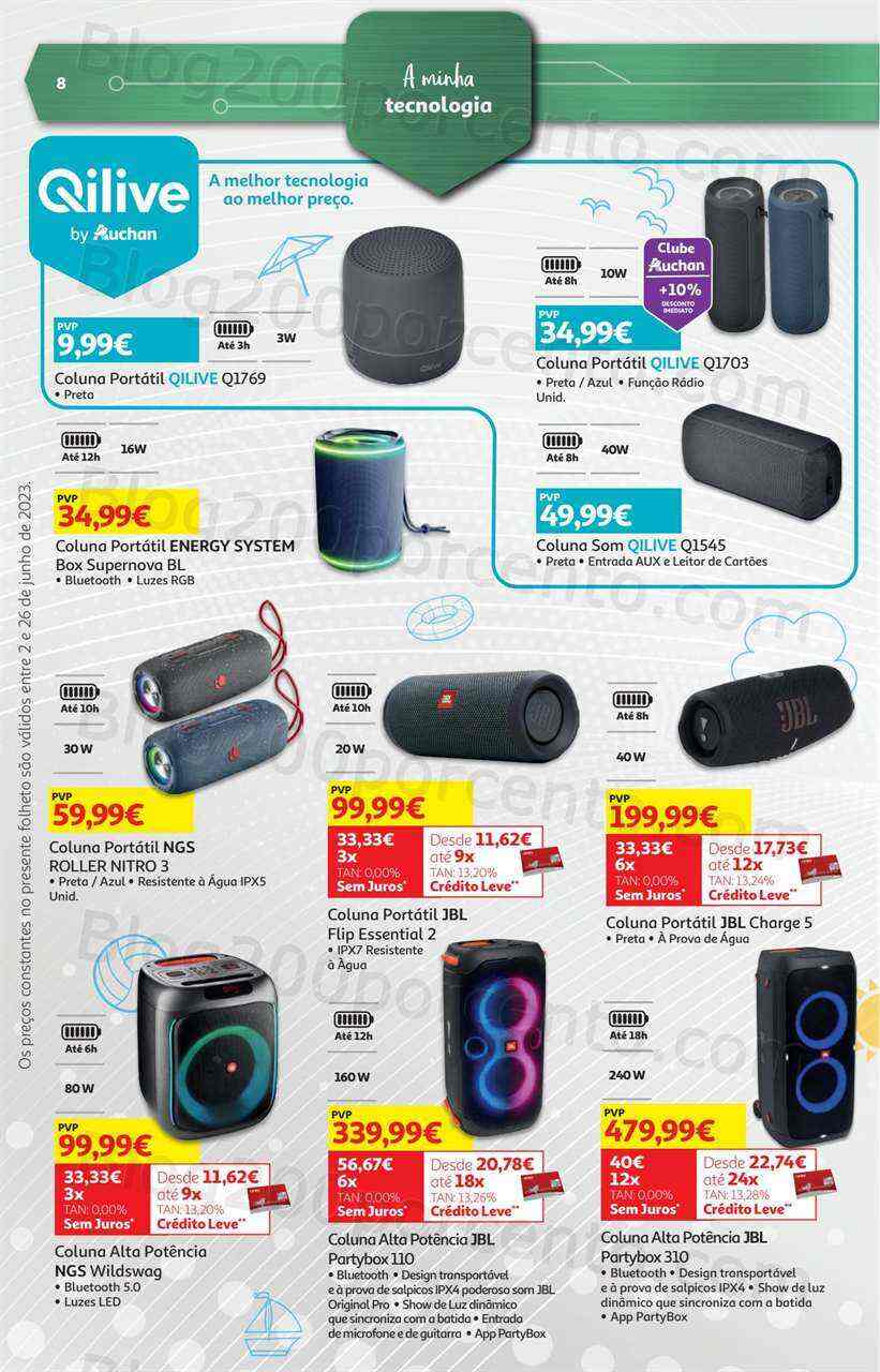 Antevisão Folheto AUCHAN Tecnologia Promoções de 2 a 26 junho