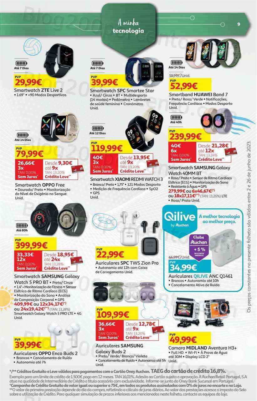 Antevisão Folheto AUCHAN Tecnologia Promoções de 2 a 26 junho