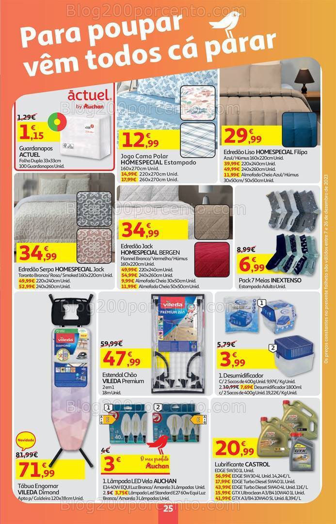 Antevisão Folheto AUCHAN Promoções de 7 a 26 dezembro