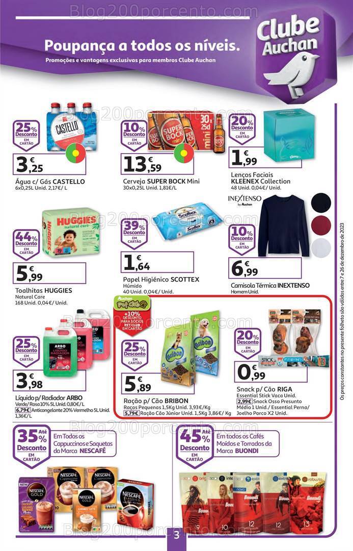 Antevisão Folheto AUCHAN Promoções de 7 a 26 dezembro