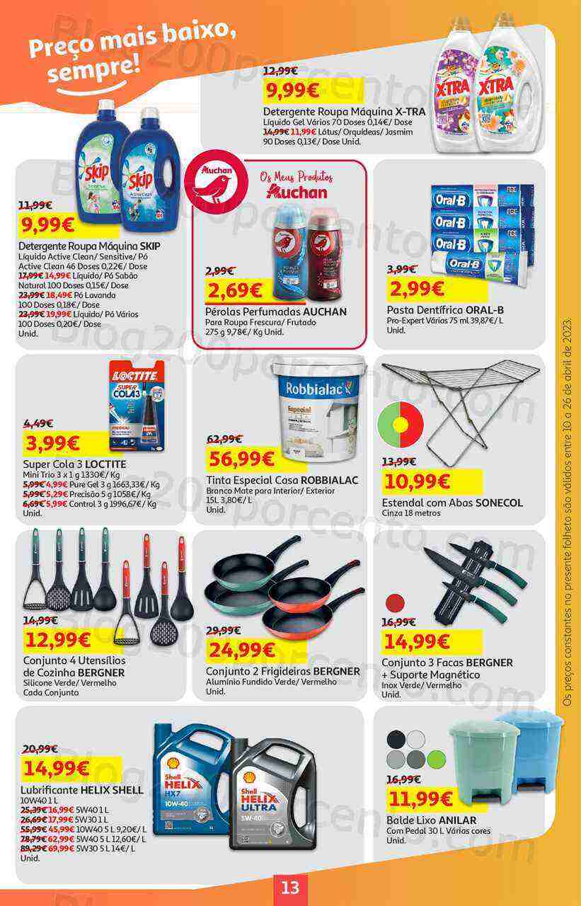 Antevisão Folheto AUCHAN Promoções de 10 a 26 abril