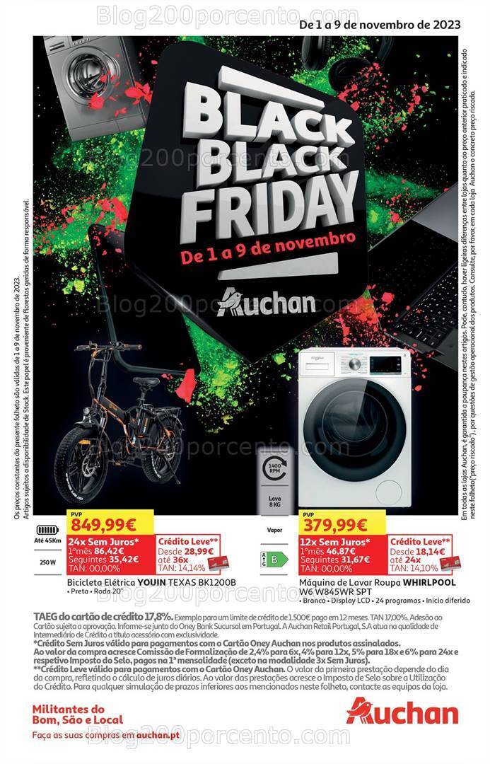 Antevisão Folheto AUCHAN Black Friday Tecnologia Promoções 1 a 9 novembro