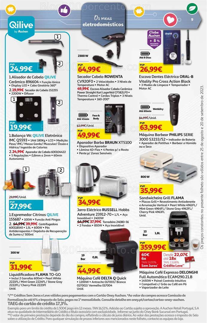 Antevisão Folheto AUCHAN Tecnologia Promoções de 25 agosto a 20 setembro