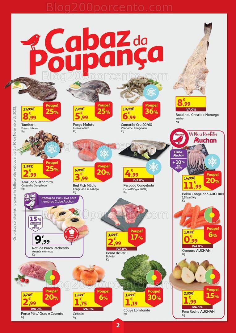 Antevisão Folheto AUCHAN Cabaz Poupança Promoções de de 1 a 30 novembro