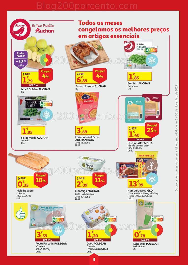 Antevisão Folheto AUCHAN Cabaz Poupança Promoções de de 1 a 30 novembro