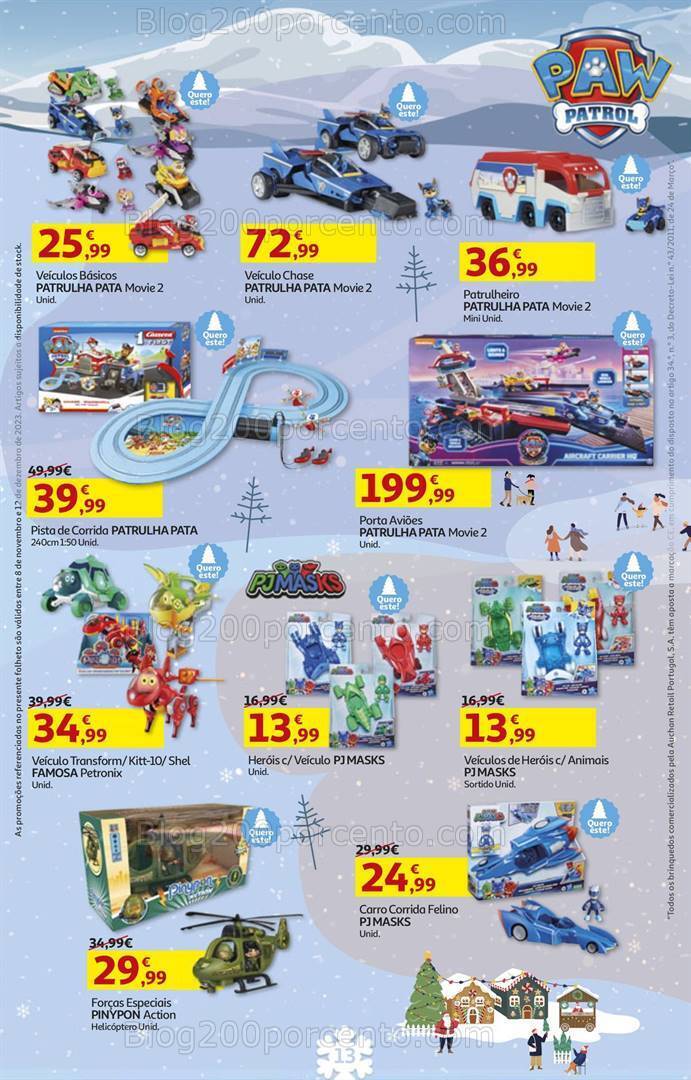 Antevisão Folheto AUCHAN Brinquedos de Natal 8 novembro a 12 dezembro