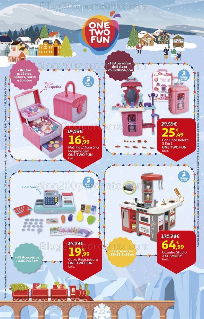 Antevisão Folheto AUCHAN Brinquedos de Natal 8 novembro a 12 dezembro