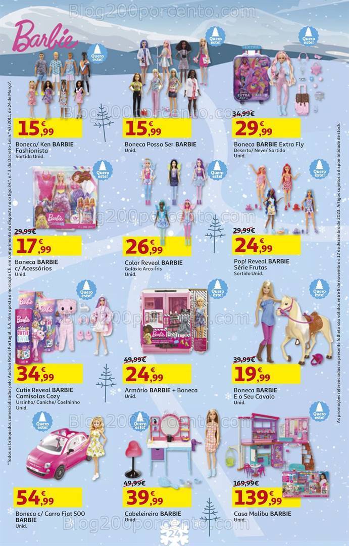 Antevisão Folheto AUCHAN Brinquedos de Natal 8 novembro a 12 dezembro