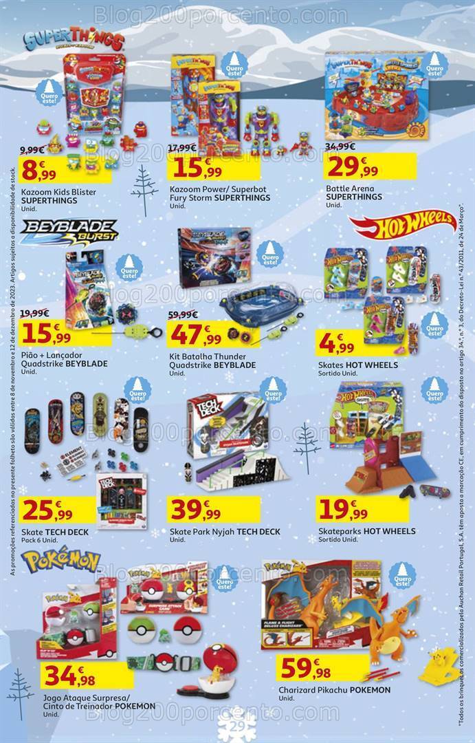 Antevisão Folheto AUCHAN Brinquedos de Natal 8 novembro a 12 dezembro