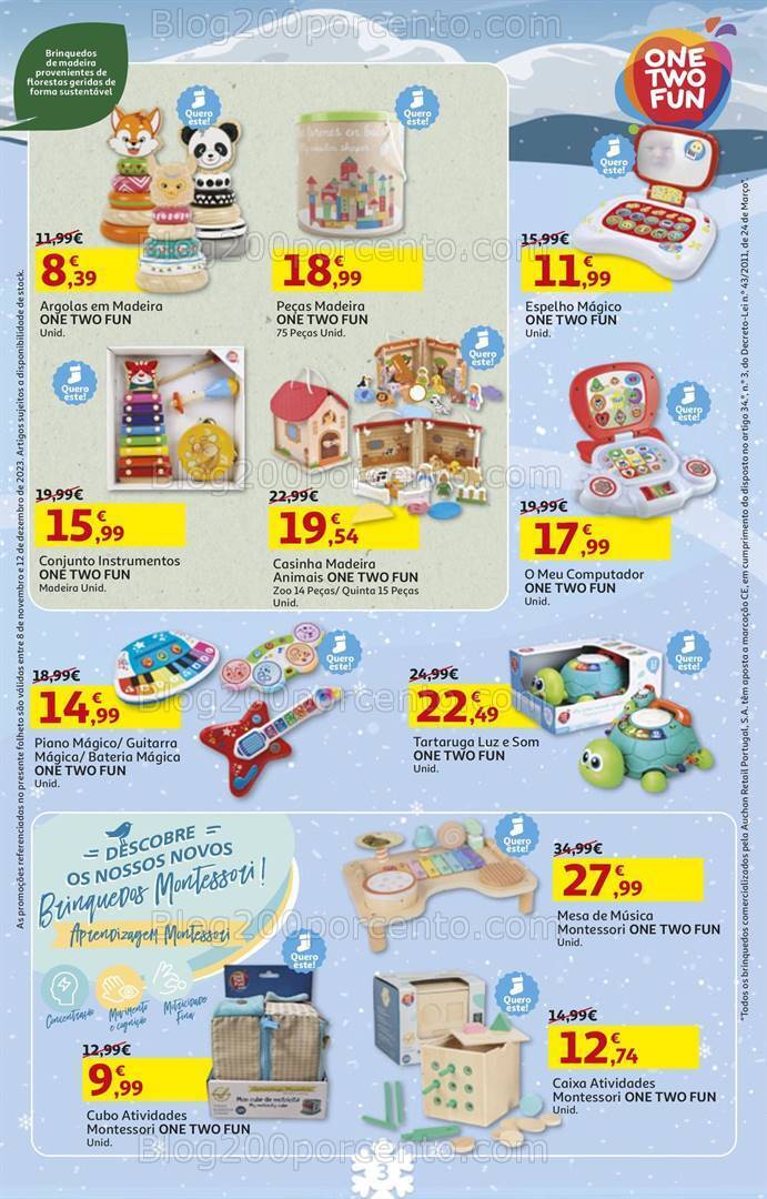 Antevisão Folheto AUCHAN Brinquedos de Natal 8 novembro a 12 dezembro