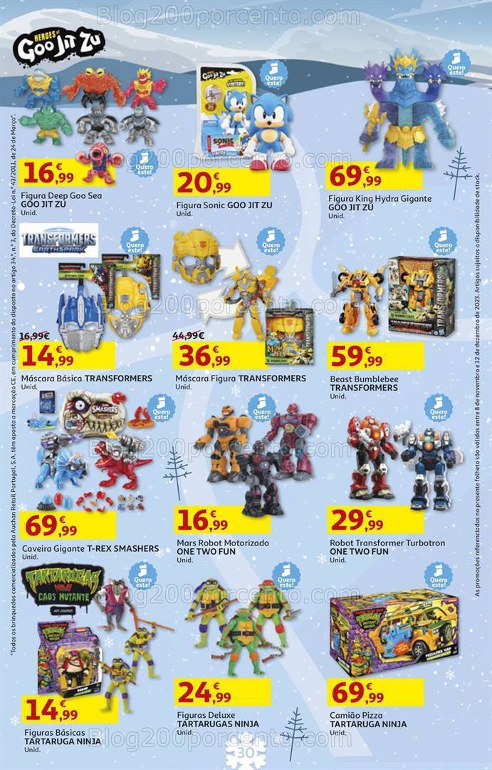 Antevisão Folheto AUCHAN Brinquedos de Natal 8 novembro a 12 dezembro