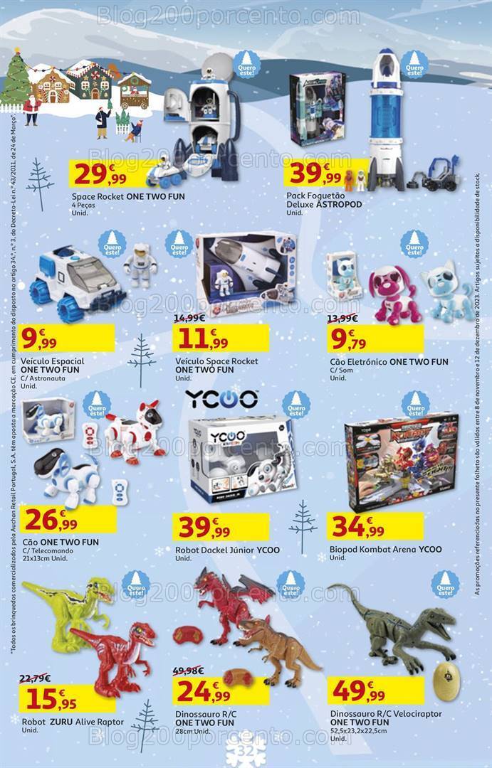 Antevisão Folheto AUCHAN Brinquedos de Natal 8 novembro a 12 dezembro