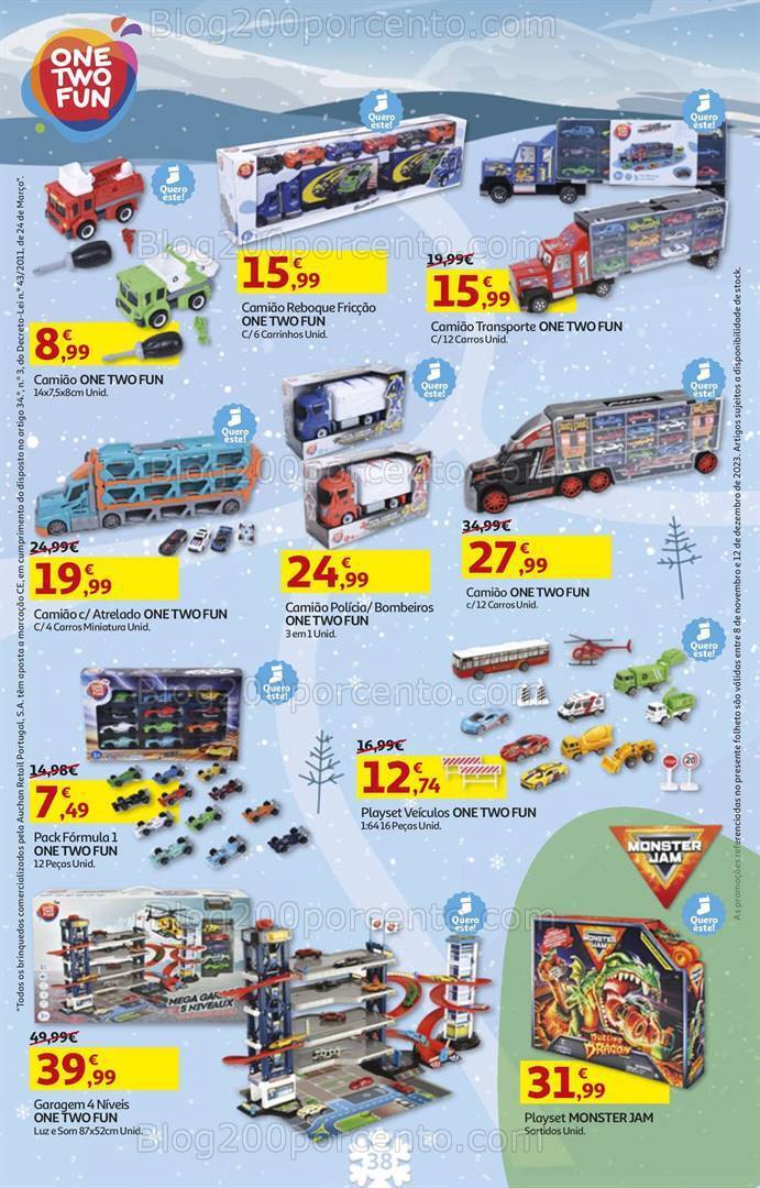 Antevisão Folheto AUCHAN Brinquedos de Natal 8 novembro a 12 dezembro