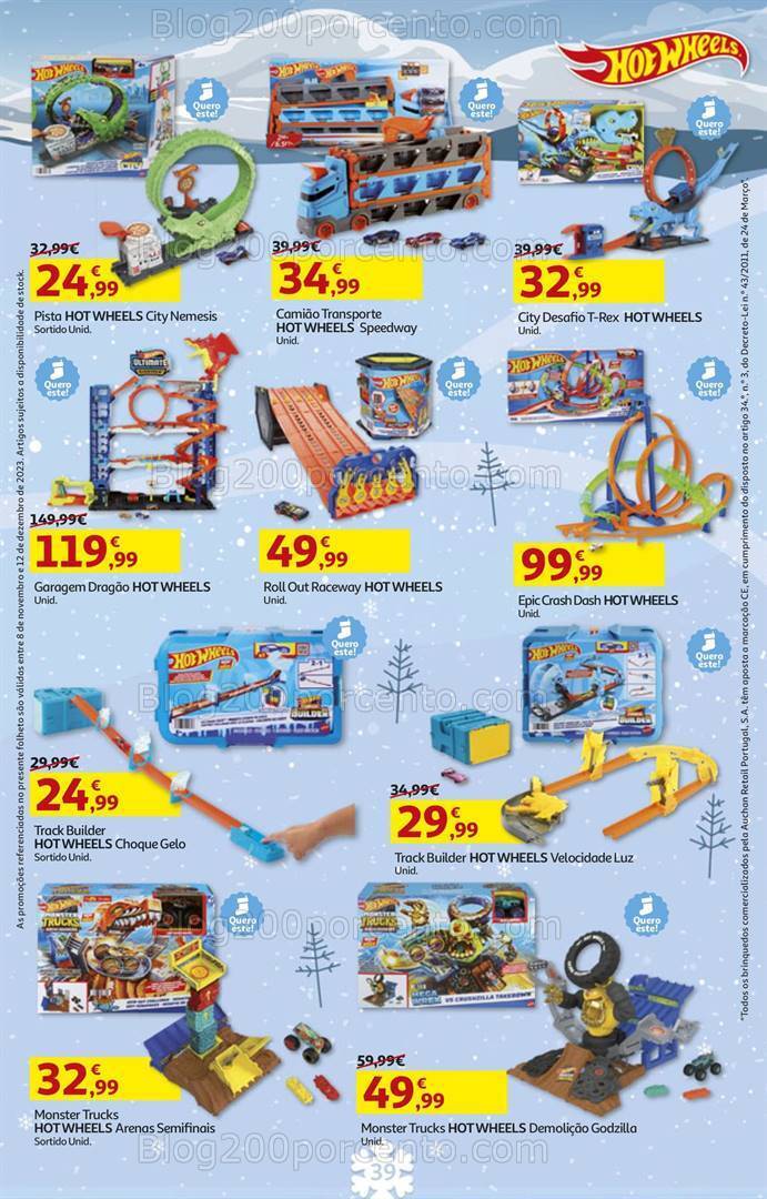 Antevisão Folheto AUCHAN Brinquedos de Natal 8 novembro a 12 dezembro