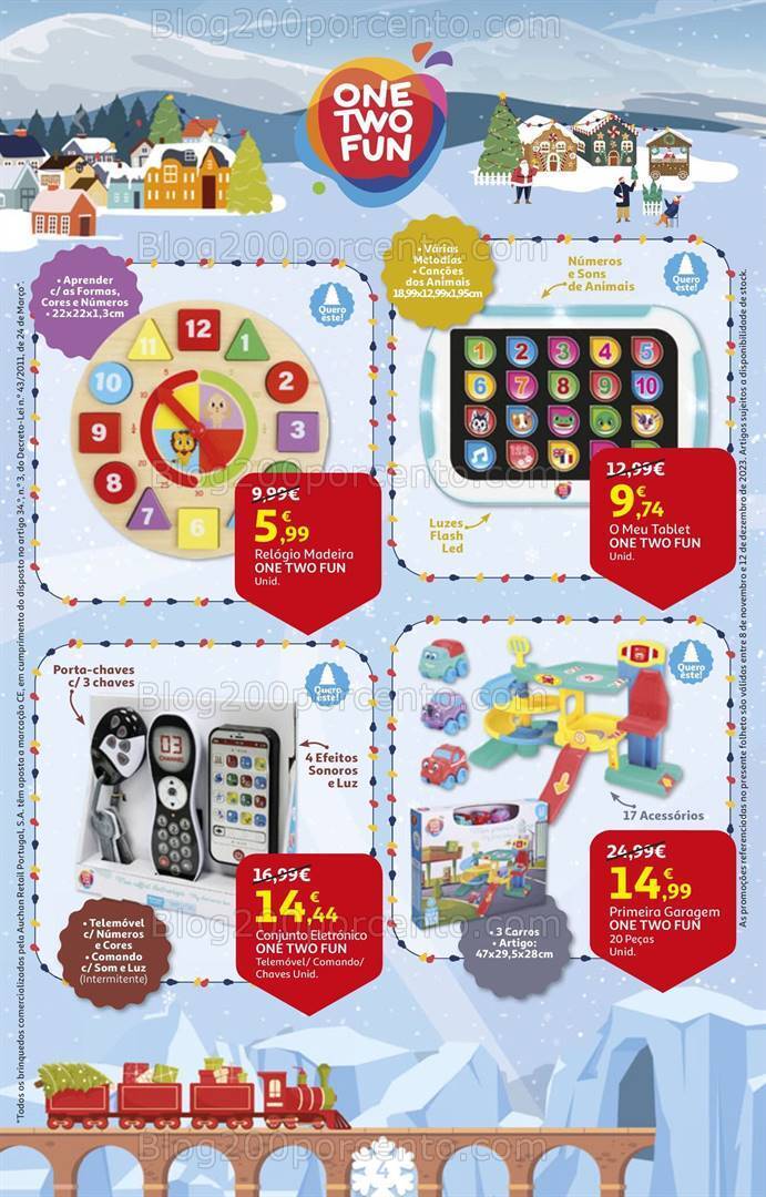 Antevisão Folheto AUCHAN Brinquedos de Natal 8 novembro a 12 dezembro