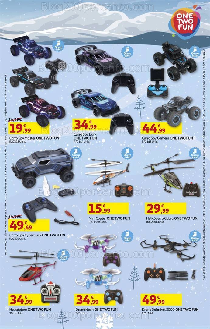 Antevisão Folheto AUCHAN Brinquedos de Natal 8 novembro a 12 dezembro