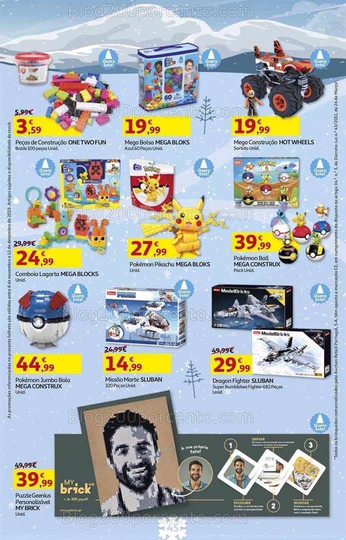 Antevisão Folheto AUCHAN Brinquedos de Natal 8 novembro a 12 dezembro