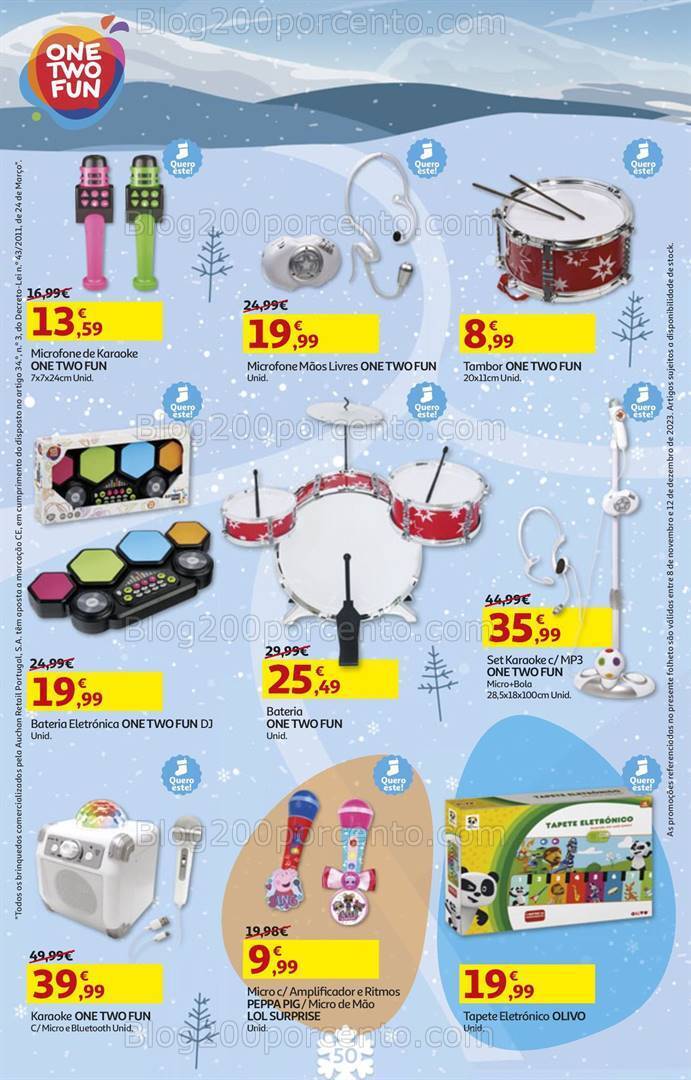 Antevisão Folheto AUCHAN Brinquedos de Natal 8 novembro a 12 dezembro