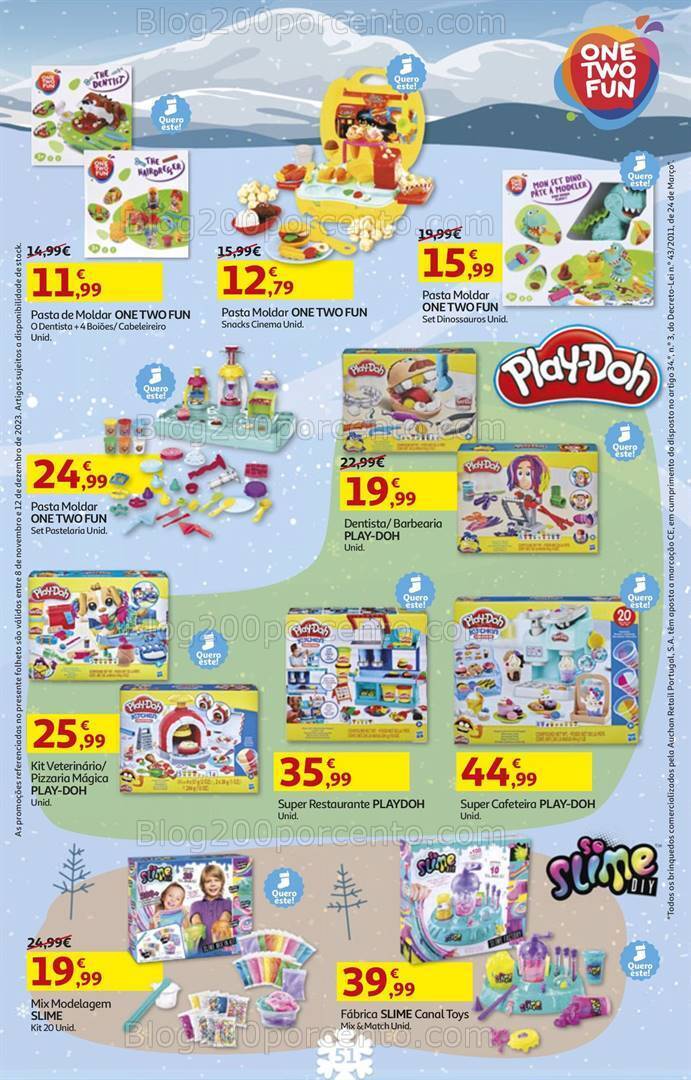 Antevisão Folheto AUCHAN Brinquedos de Natal 8 novembro a 12 dezembro